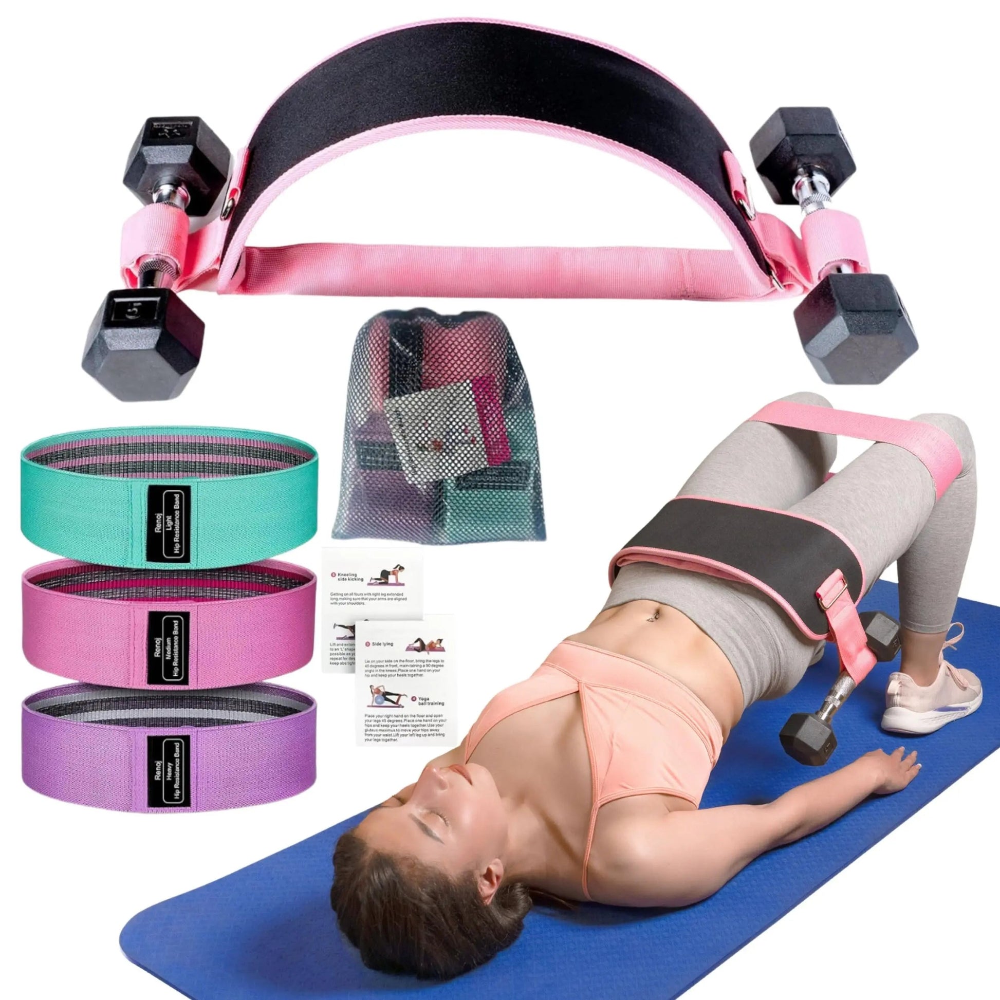 FlexiFit Hip Thrust Belt & Resistance Band Set — Sculpt Your Glutes Anywhere - My Turn